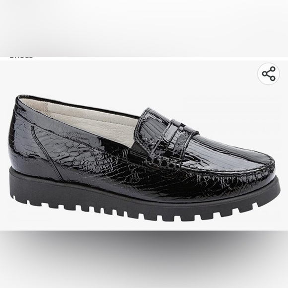 Waldläufer Women's Hegli Patent Leather Moccasin Shoes - Picture 1 of 11